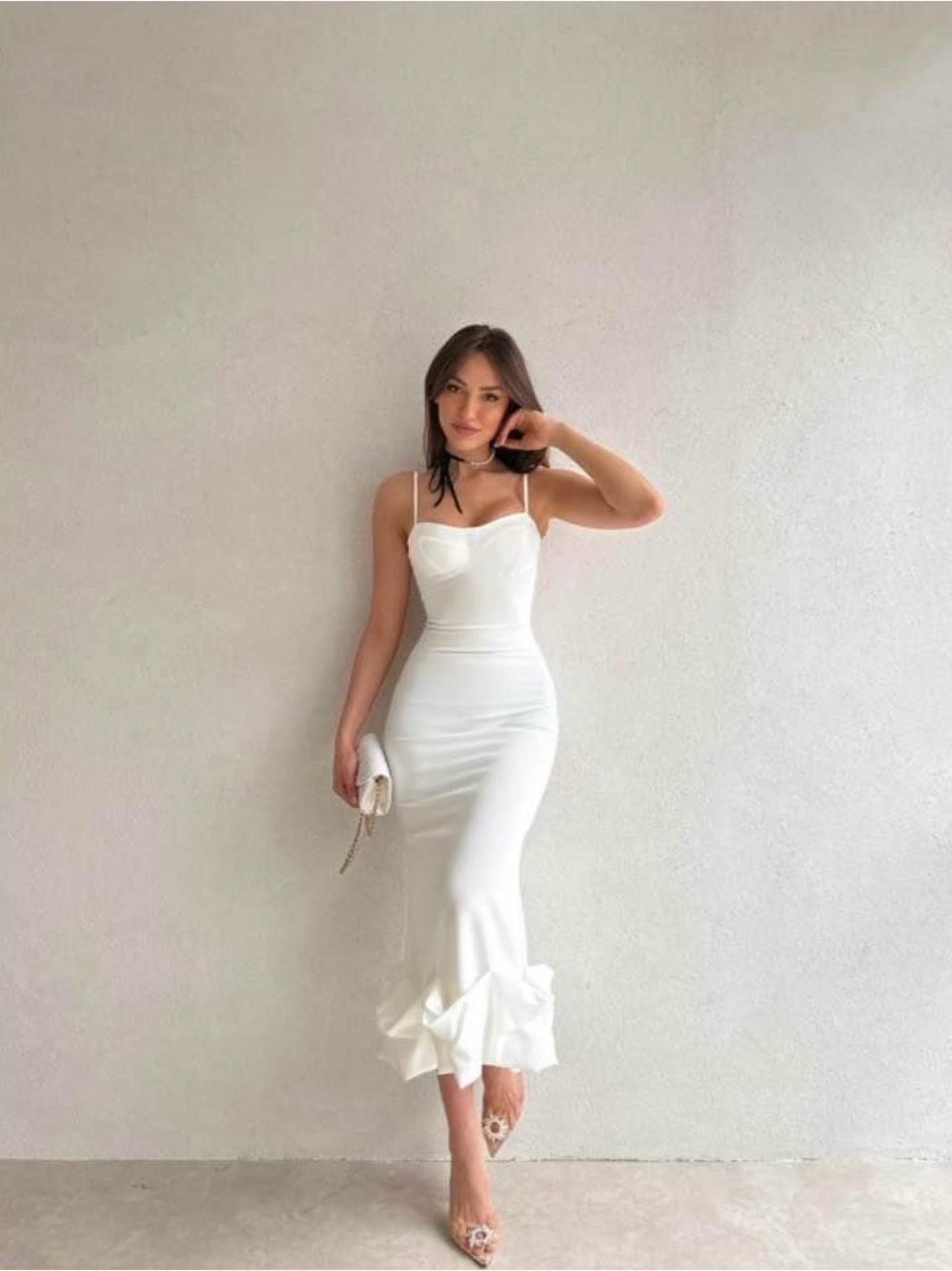 ethika White engagement party dress